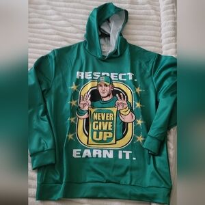 WWE Style John Cena Green Graphic Hoodie (Temu)